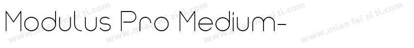 Modulus Pro Medium字体转换
